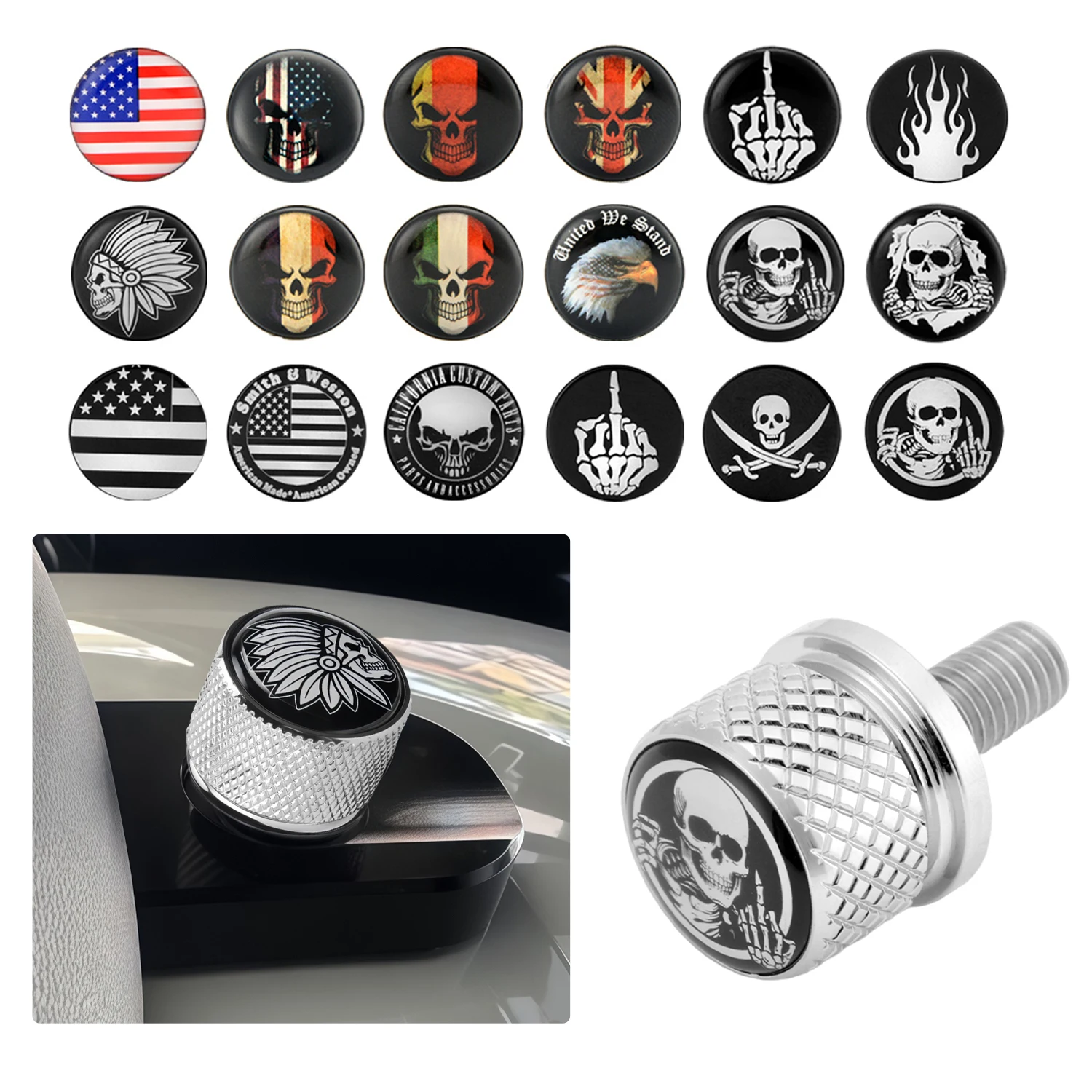 

Motorcycle Accessories Chrome Fender Rear Seat Bolt Quick Screw Fits For Harley Touring Road Street Glide Softail Dyna Sportster