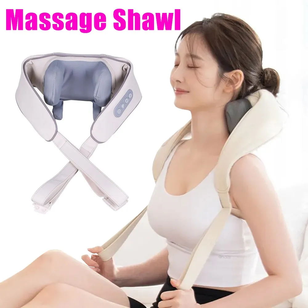 

Electric Neck And Back Massager Wireless Neck And Shoulder Kneading Massage Pillow Trapezius Neck Cervical Back Massage Shawl