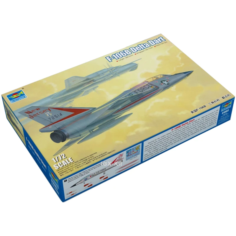 

Trumpeter 01683 1/72 US F106 F-106 F-106B Delta Dart Interceptor Aircraft Handcraft Plastic Assembly Model Toy Gift Building Kit