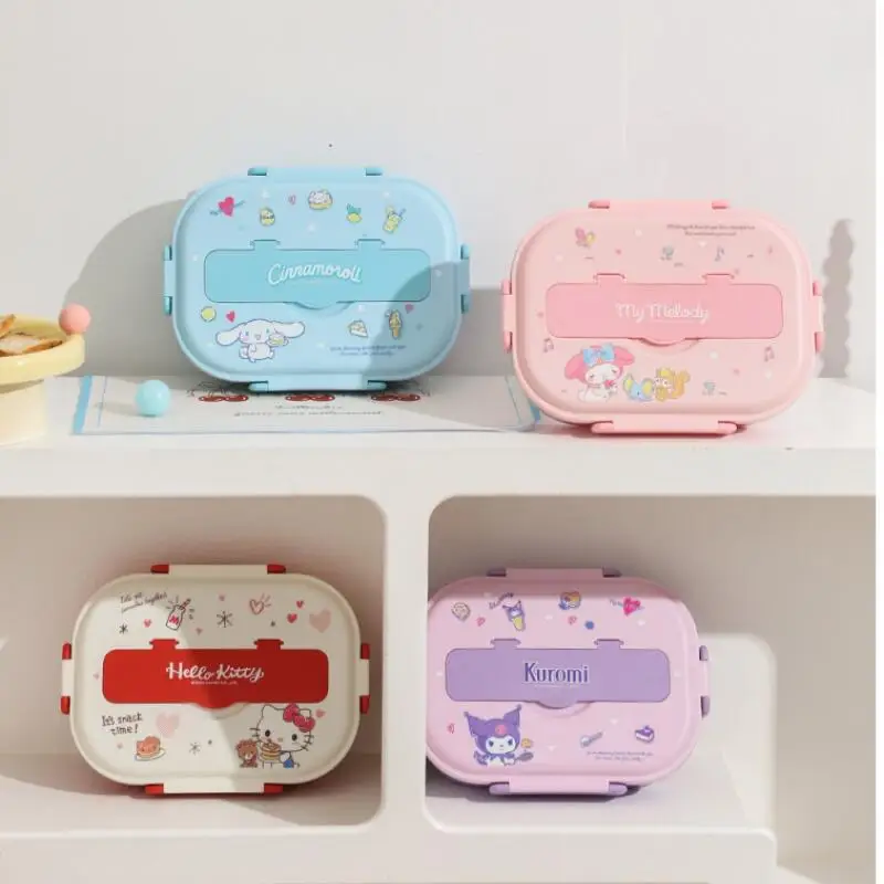 

Sanrio My Melody Hello Kitty Kuromi Ланч-бокс Хит-продукт Новый продукт Милый мультфильм Большая емкость На открытом воздухе Студент Милый взрослый