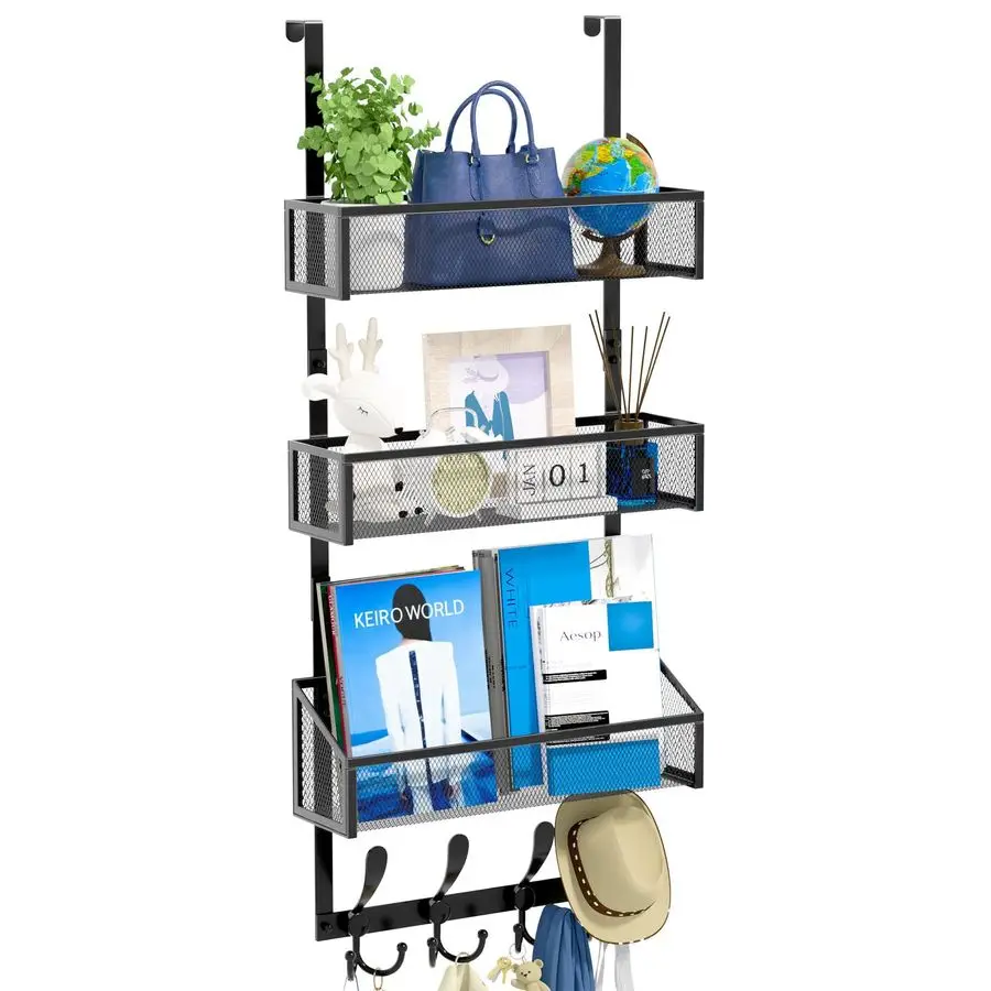 

Органайзер для двери, вешалка для одежды над дверью, держатель для полотенец, органайзер для хранения на задней стороне двери для ванной, спальни