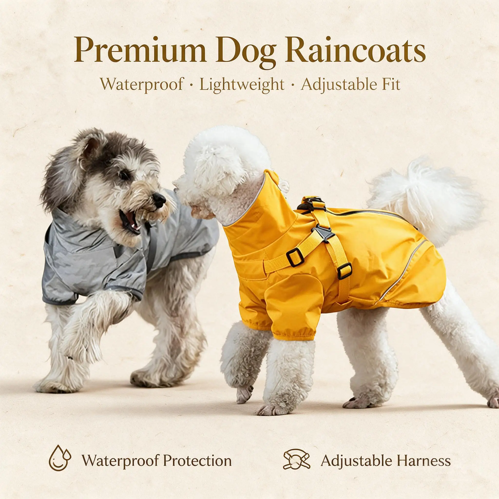 Reflective Waterproof Windproof Dog Raincoat With Integrated Harness For Small Medium Dogs Outdoor Puppy Rain Jacket Lightweight