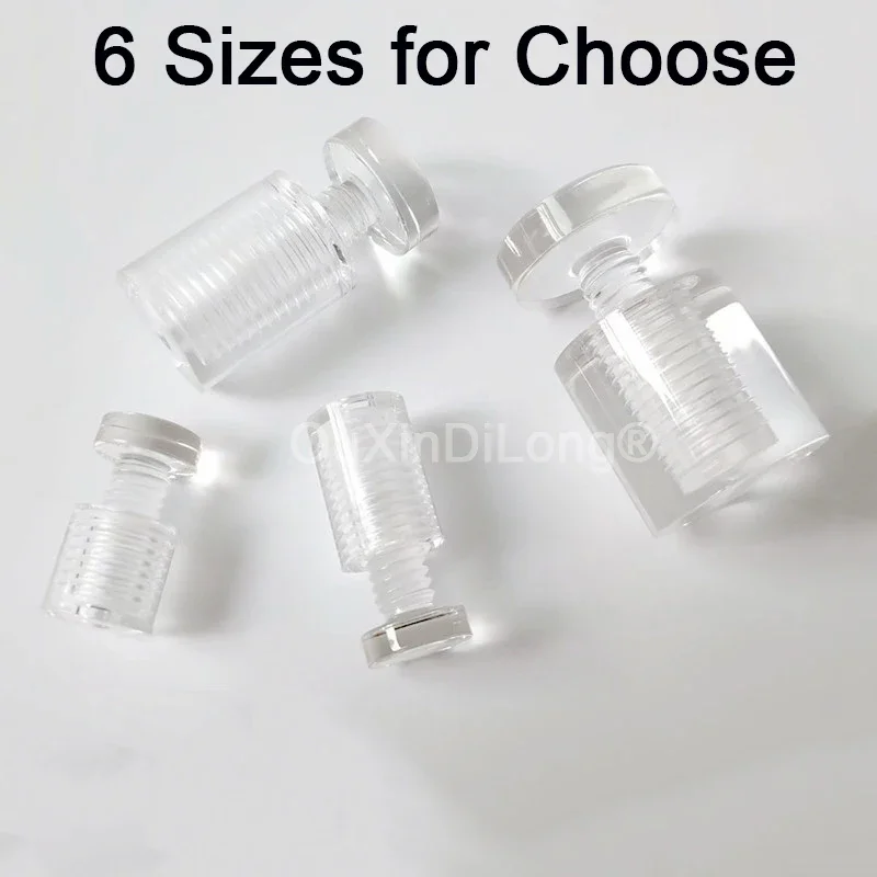 200PCS 6 Sizes Plastic Acrylic Clear Sign Holders Standoff Screws for Advertising Store Sign Poster Display Fasteners GF1001