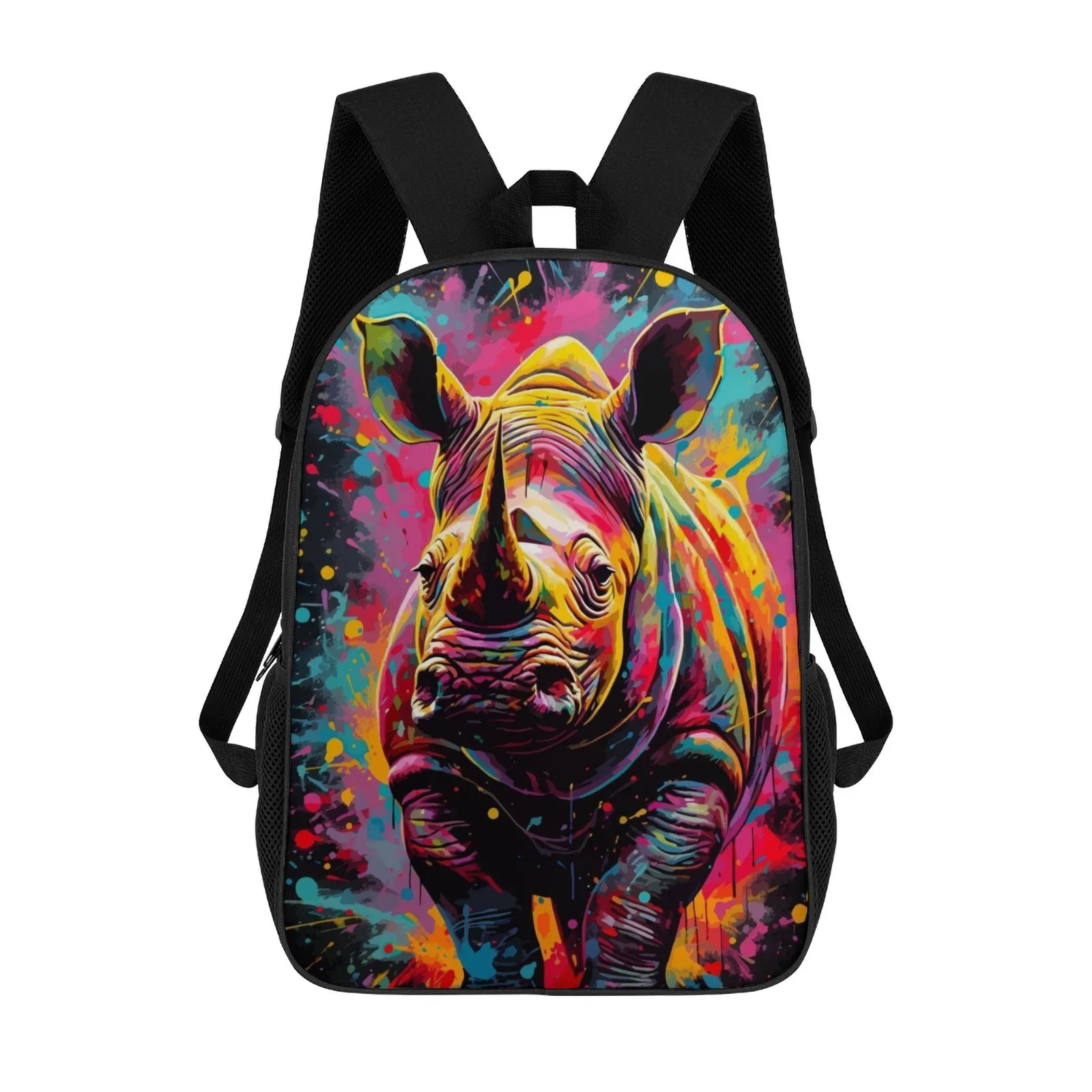 

Rihnos Rhinoceros Painting Mochila Escolar Школьные рюкзаки с принтом для подростков Японские школьные сумки 17-дюймовый школьный рюкзак B