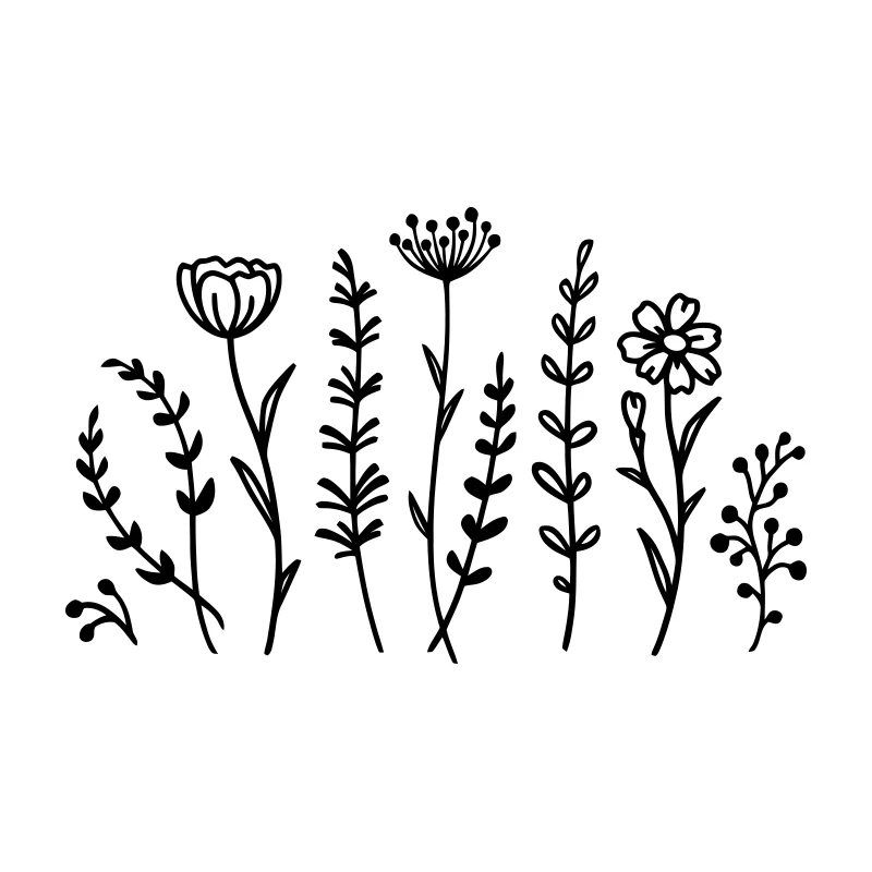 Wildflower Car Stickers Decoration Bumper laptop Sticker Rear Window Fashion Stickers Plant Lover Creative Sport PVC Vinyl Decal view 5