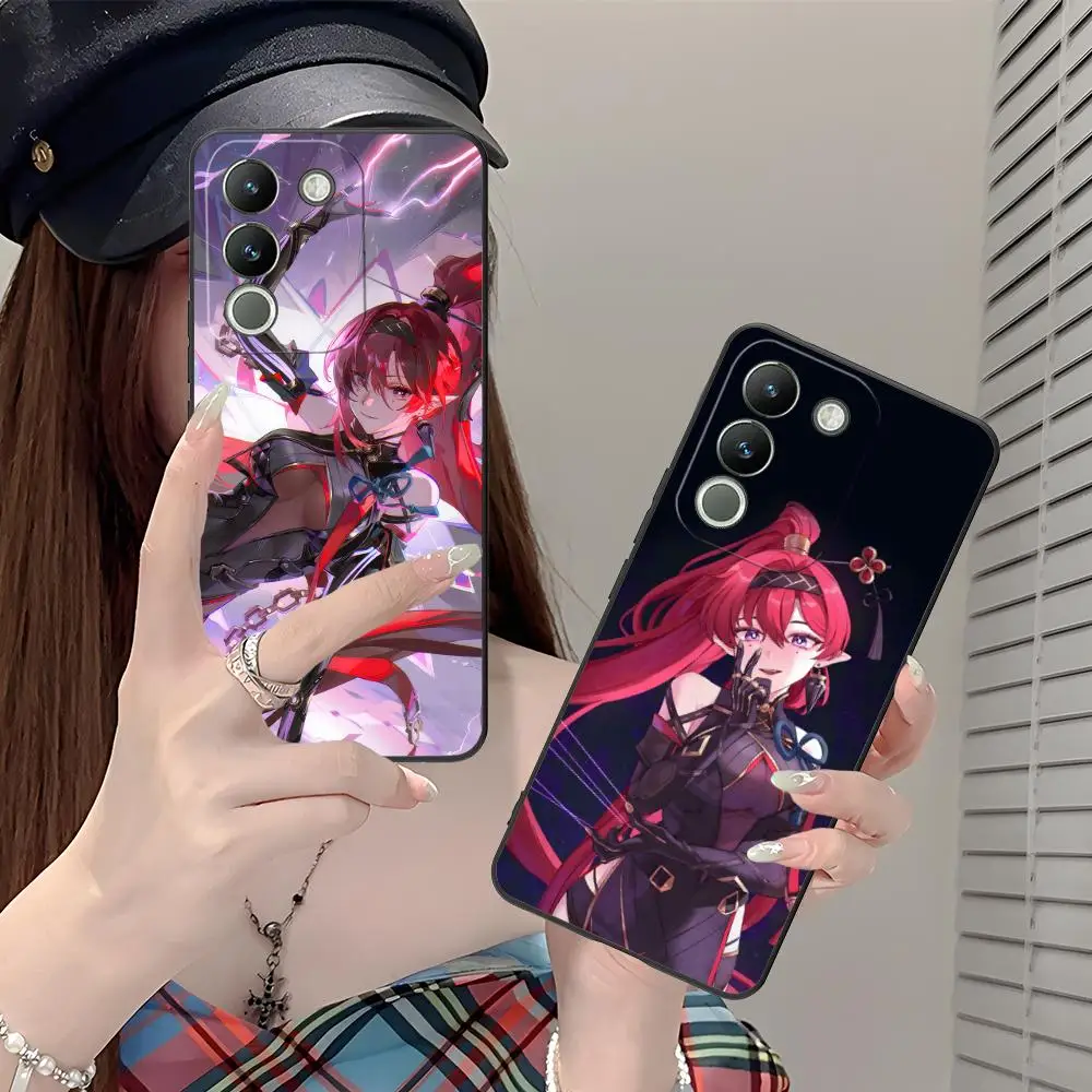 Wuthering Waves Yinlin Mobile Phone Case for VIVO Y77 76 75 74 73 72 58 56 55 51 50 38 36 Y19 Y18 Y03 Y01 5G Printing Cover