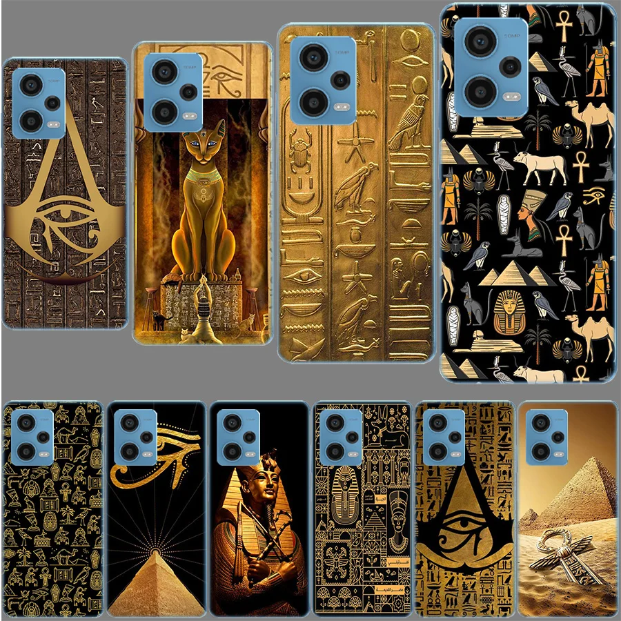 Ancient Egypt Egyptian God Horus Kemetic Heru Case for Xiaomi Redmi Note 12 Pro 11 Pro Plus 11S 11T 11E 10 5G 10S 9S 9T 9 8T 8 7