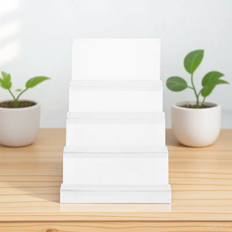 

Multifunctional Acrylic Display Rack 4-Layer Transparent Wallet Stand Desktop Holder for Shop Home Storage Organizer