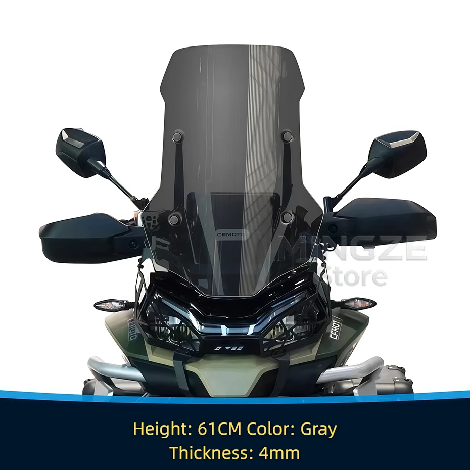 Voor CFMOTO 800 MT 51 CM-66 CM Motorfiets Hoge Kwaliteit Scherm Voorruit Windgeleiders Voorruit Transparant/Grijs CF800MT MT800 - afbeelding 1