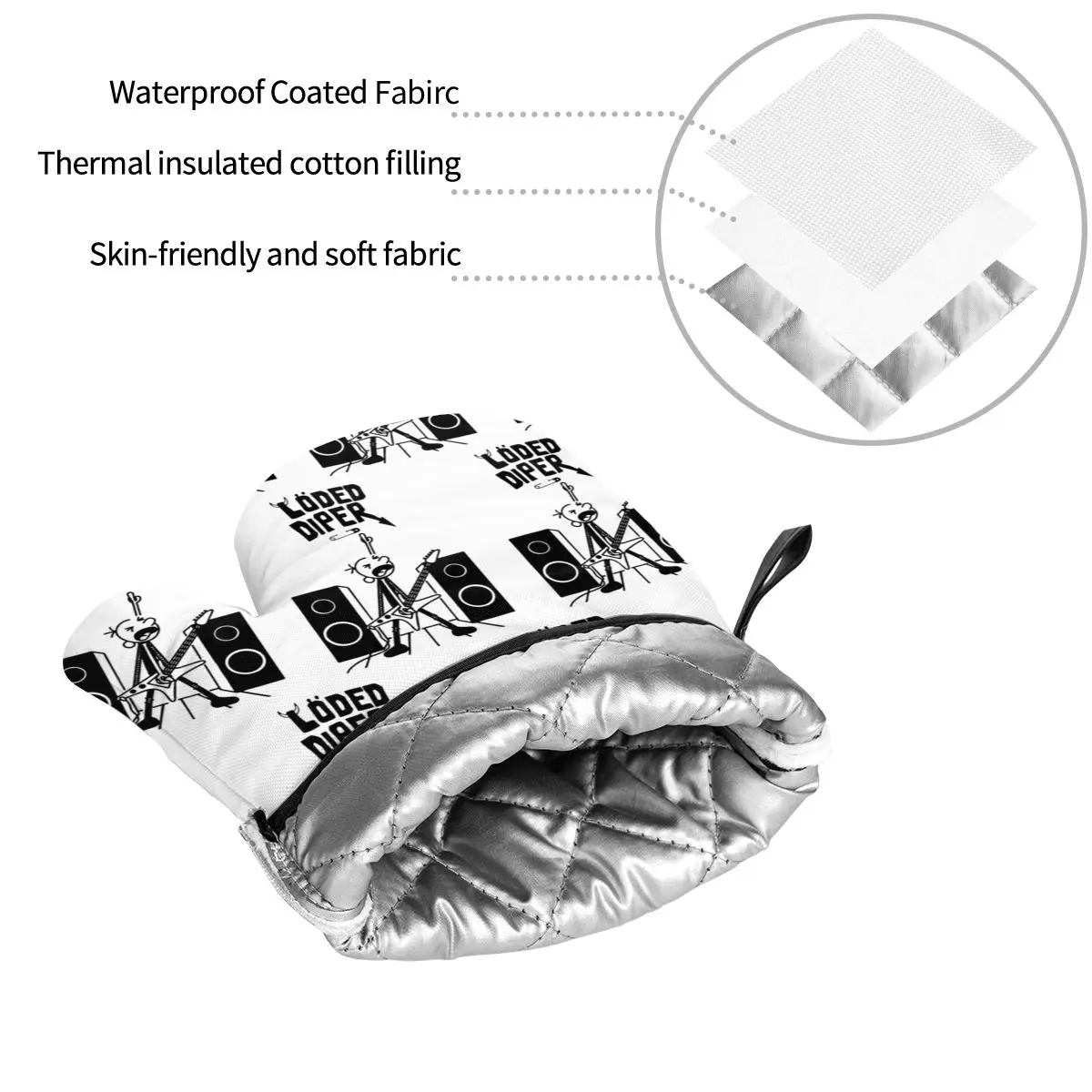 Diary Of Wimpy Kid World Book Day Oven Mitts and Pot Holder Sets of 4 for Baking Kitchen Cooking BBQ Resistant Non-Slip Gloves view 3