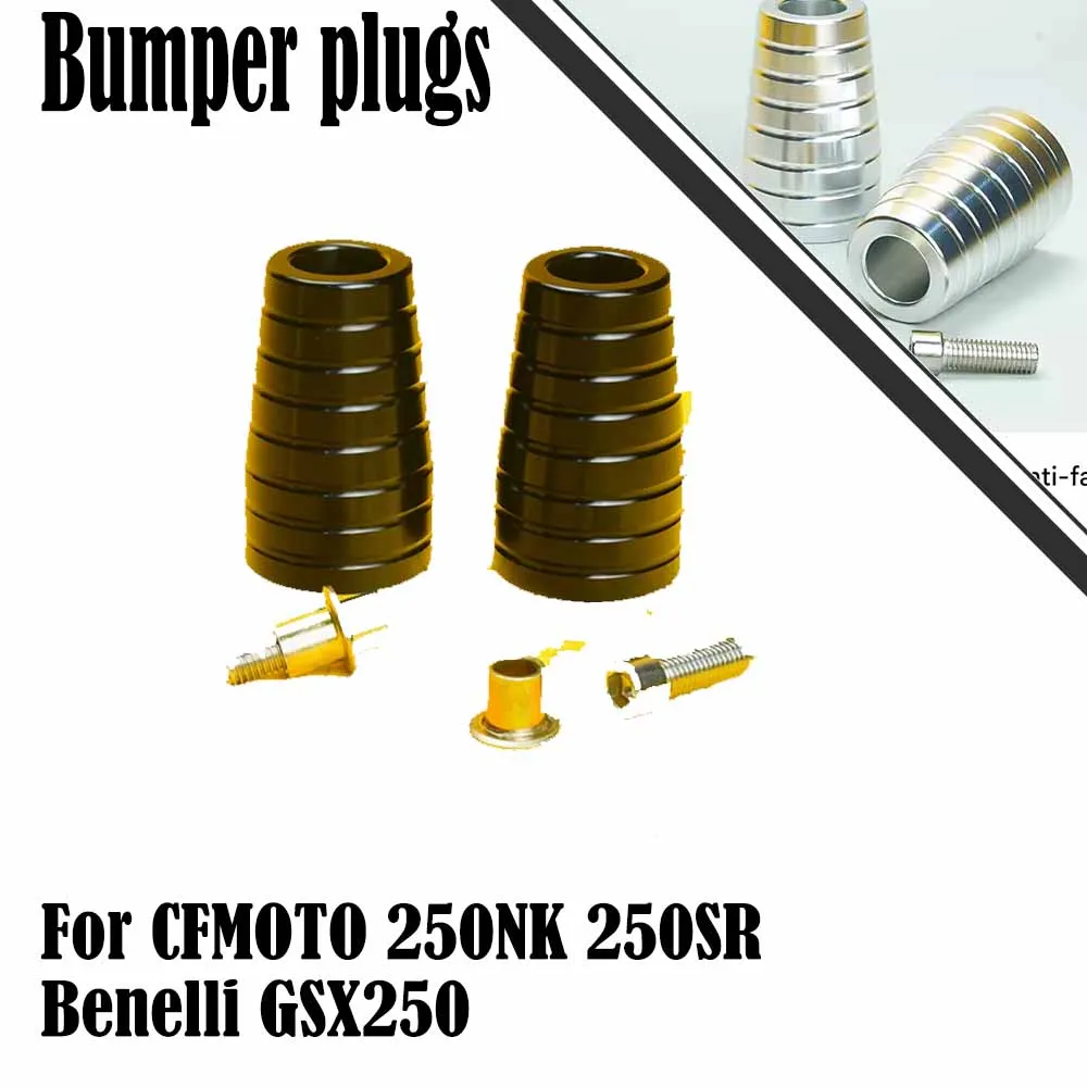 

For CFMOTO 250NK 250SR bumper plug aluminum alloy anti-fall plug Fit Benelli GSX250 aluminum alloy anti-fall plug