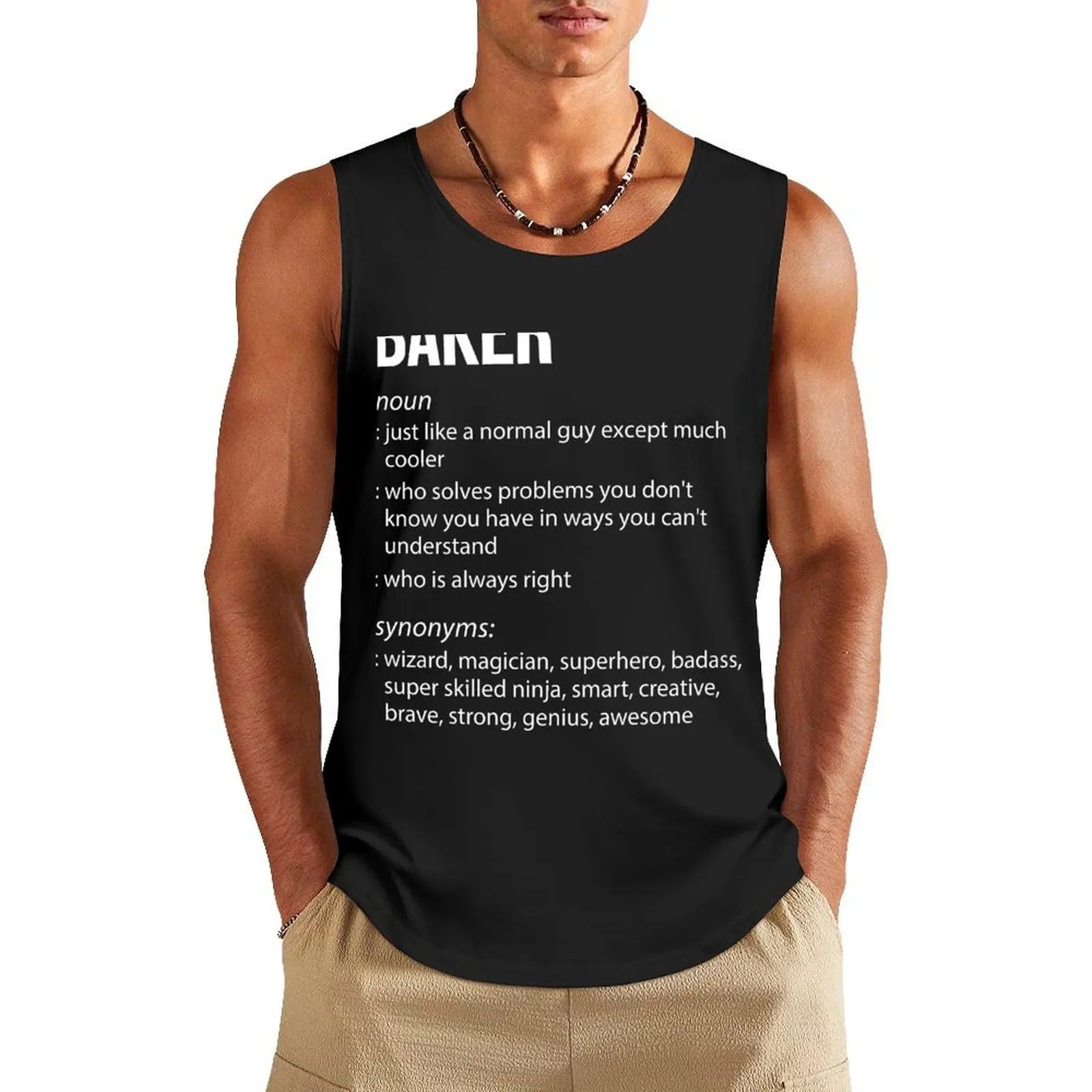 

Baker Definition Noun Tank Top bodybuilding men men clothing Sports shirt man T-shirt men