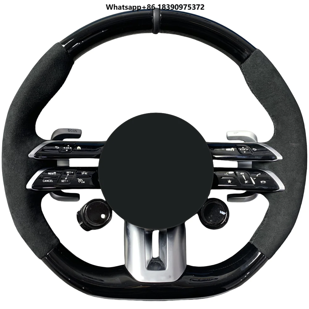 High Quality for AMG GT CLA GLB 35 45 GLE W204 C63 W212 W218 W207 W172 W223 Peach Wood Round Car Steering Wheel