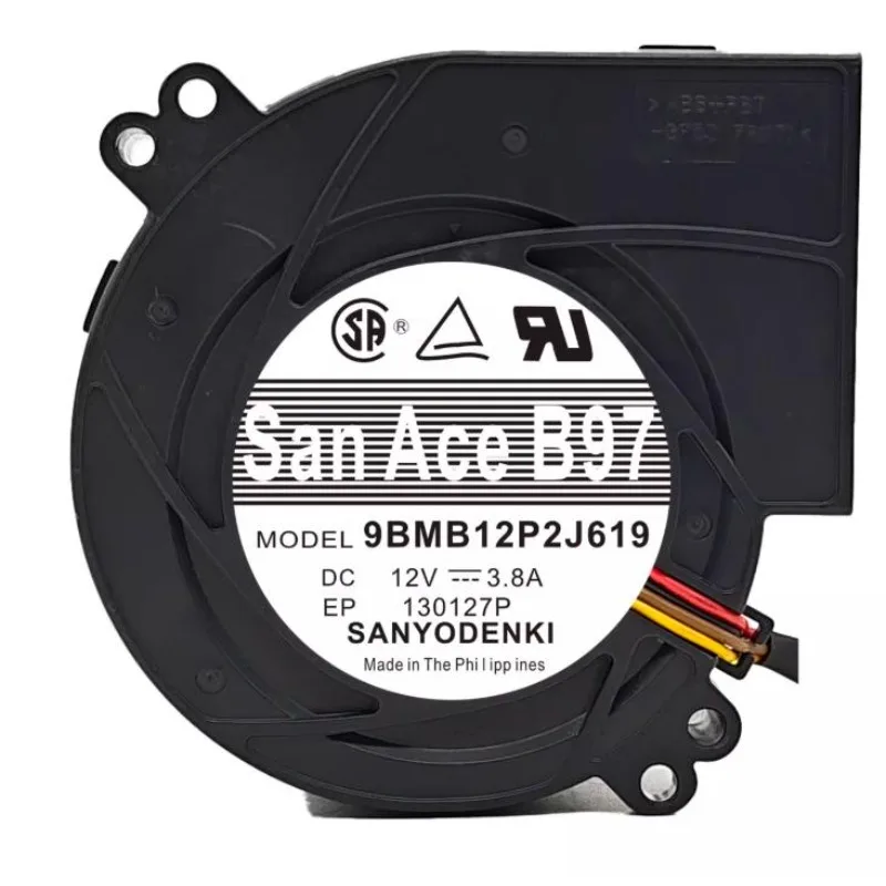 

Новый вентилятор-кулер для Sanyo 9AM12P2G03/J619/G01, турбовентилятор с высоким объемом воздуха 9733 12 В 1,85 А 97*97*33 мм