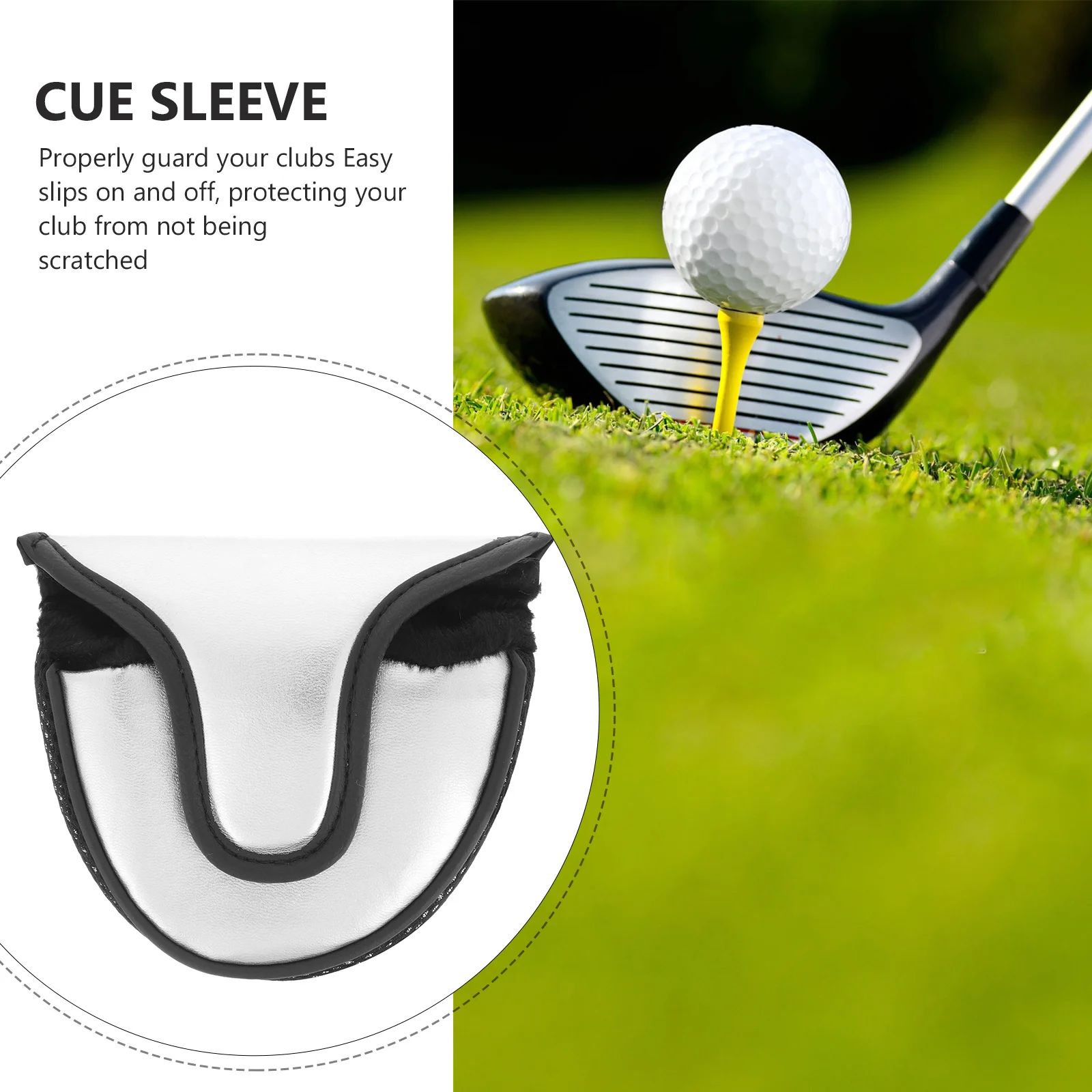 

1pcs Putter Cover Pu Golf Club Head Cover Protective Putter Protector For Men Women Universal Fit Golf Accessories Lightweight