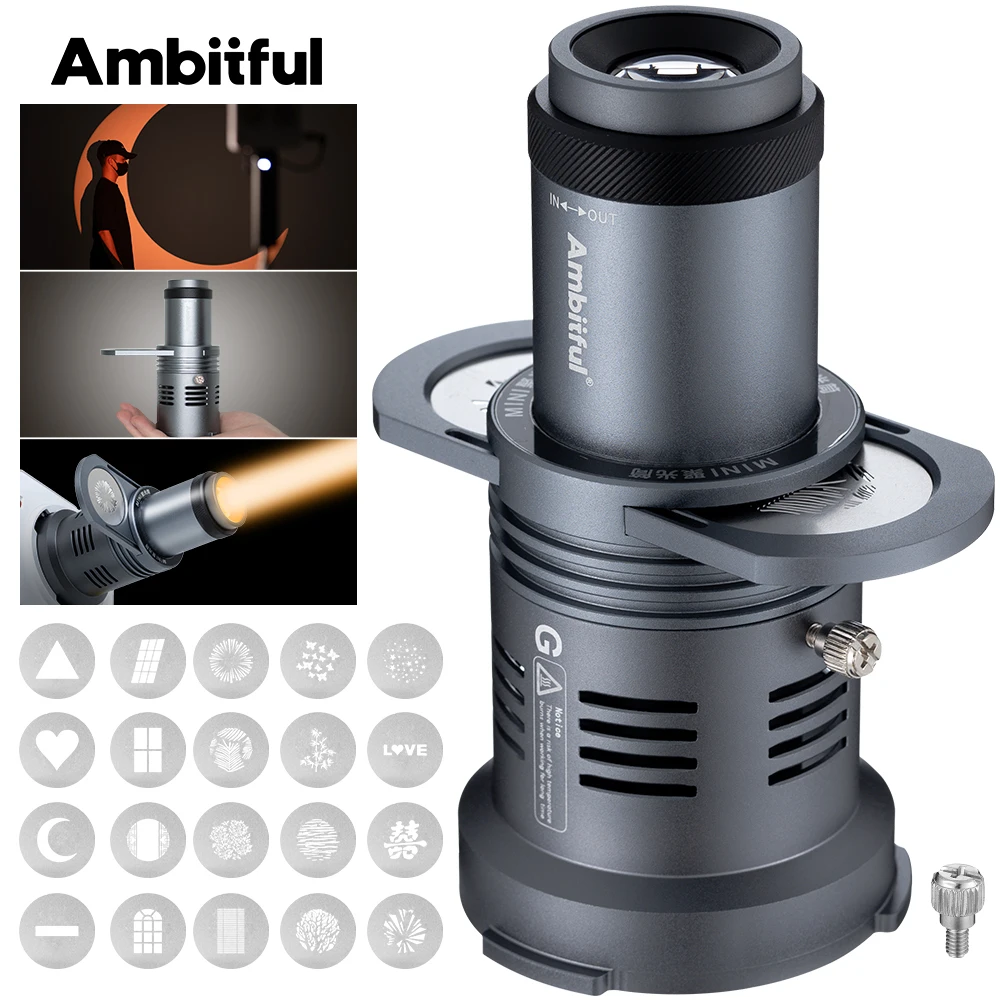 Ambitful AL20 Focalize Conical Snoot Condenseur Optique à Faisceau de Forme Spéciale pour Mini Montures Bowens Godox Yongnuo Zhiyun