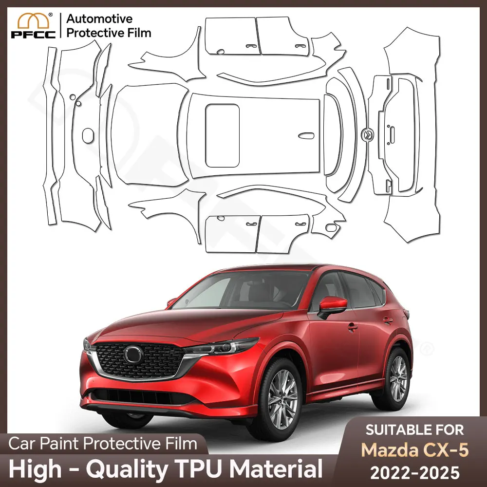 

For Mazda CX5 CX-5 2022 2023 2024 2025 TPU Paint Protection Film Car Body Sticker Anti-scratch Protective PPF Accessories