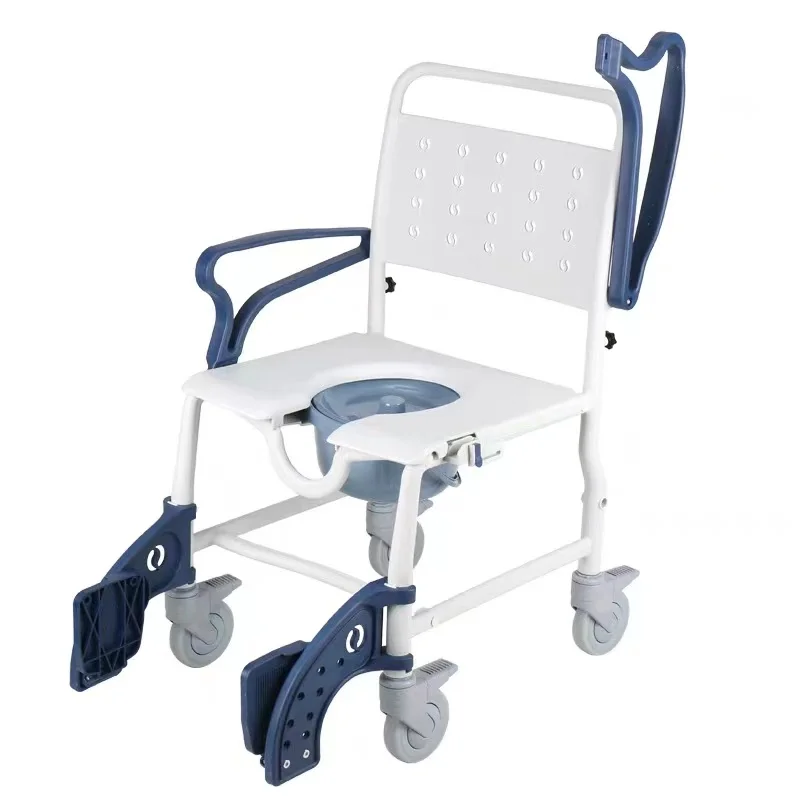 

3-in-1 Plastic Folding Commode Chair Wheel Chair Bath Chair