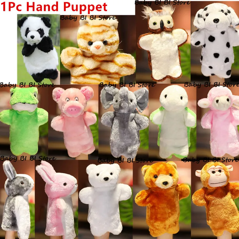 1Pc Baby Kids  Cartoon Animal  Glove Hand Puppet Plush Doll Kids Story Telling Educational Toys