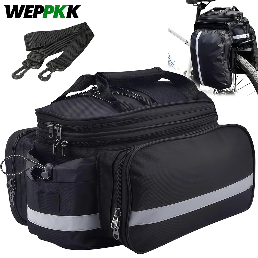 

Велосипедная сумка на задний багажник с чехлом от дождя для покупок, поездок на работу, путешествий и велопрогулок