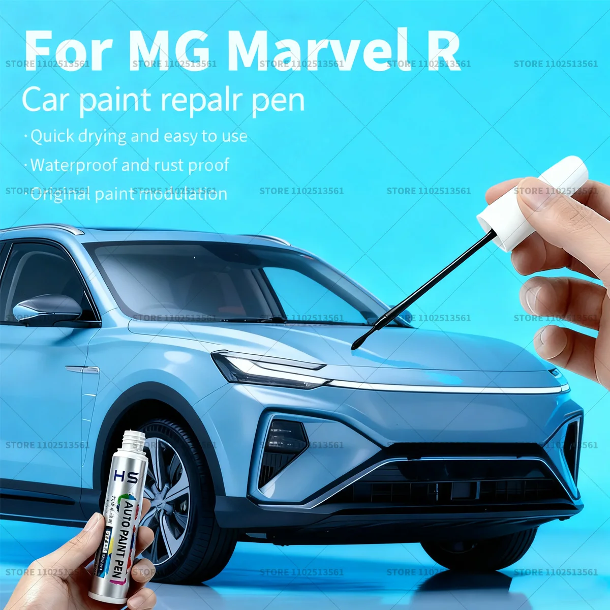 

Car Paint Repair Pen Touch Up Scratch Remover DIY Auto Accessories Pearly White 018 Silver Gray Black Warrior For MG Marvel R