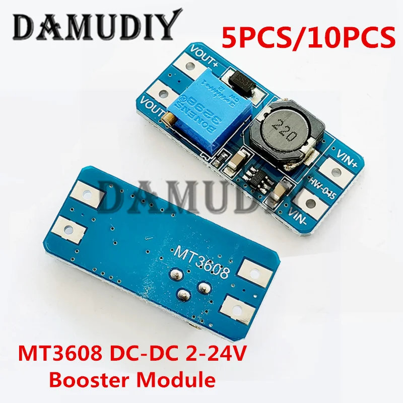 10 шт. MT3608 DC-DC повышающий преобразователь модуль регулируемый усилитель модуль питания регулятор напряжения 2A макс. 2 В-24 В до 5/9/12/28 В