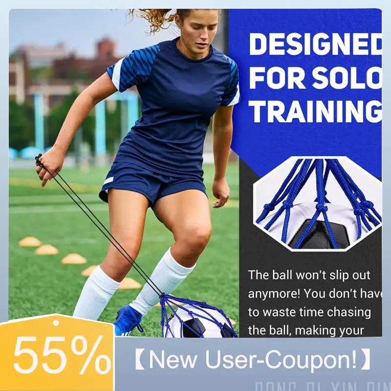 【신규 사용자 쿠폰!】2개 축구 킥 트레이너, 축구 리턴 트레이너 네트, 축구 킥 연습용 솔로 트레이닝 도구