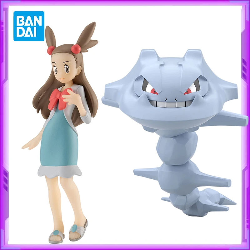 Original BANDAI SHOKUGAN Pokemon SCALE WORLD Kanto region Steelix Jasmine Anime Figures Action Figure Model Toys Christmas Gifts