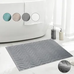 Cotton Bath Mat Towels Highly Absorbent Bath mats for Bathroom Soft Bath Mats and Bath Rugs, Cotton bathroom floor towel