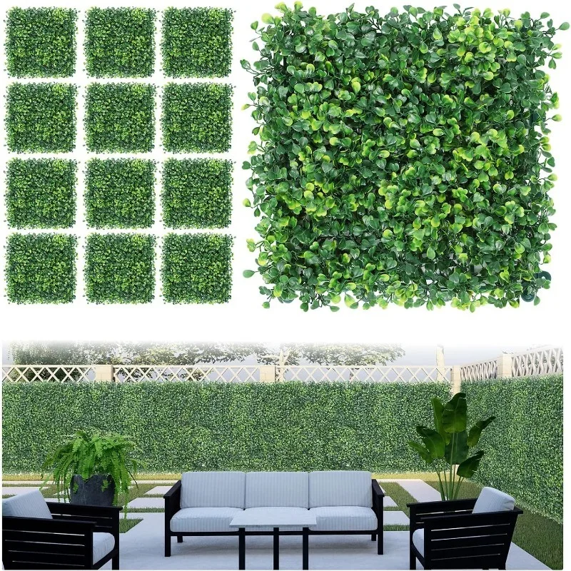 1/3/6Pcs Artificial Plants Grass Wall Panel Boxwood Hedge for Indoor Outdoor Home Garden Decor Fake Plant Grass Wedding Decor