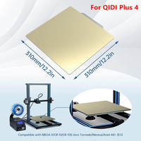 PEI Sheet 310x310mm Double Sided Smooth PEI Spring Steel Build Plate for QIDI Plus 4,CR-10S, Sidewinder X2/X1,Anet A8+,E12