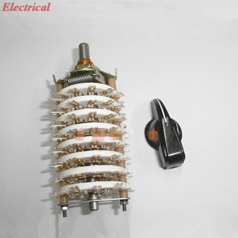 1pc Ceramic Channel Band Rotary Switch Selector 8P11T 8-Pole 11-Position 8 Deck KCZ 10W8D Cap A03/K7-2