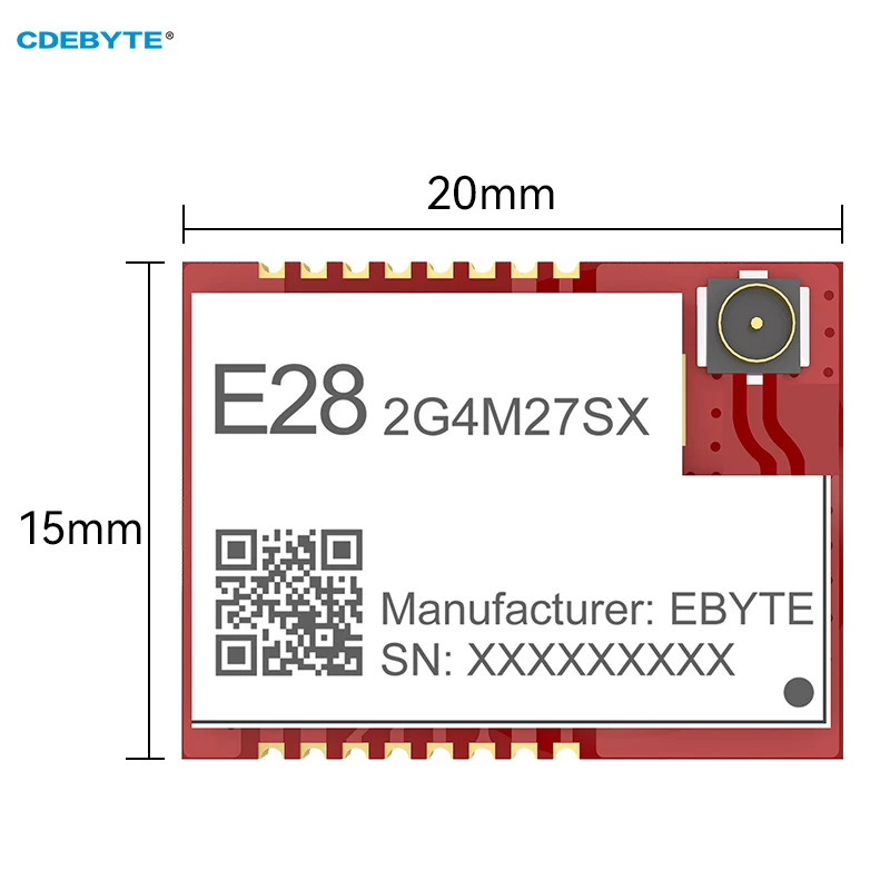 LoRa SX1280 PA+LAN 27dBm 2.4GHz SPI Wireless RF Module 8KM Long Distance CDEBYTE E28-2G4T27SX Transmitter IPEX Hole Smart Home