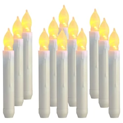 Flameless Candles 12 PCS Led Candles 6.9 Inch Battery Operated Candles Taper Candles for Party Classroom Church Birthday Decor