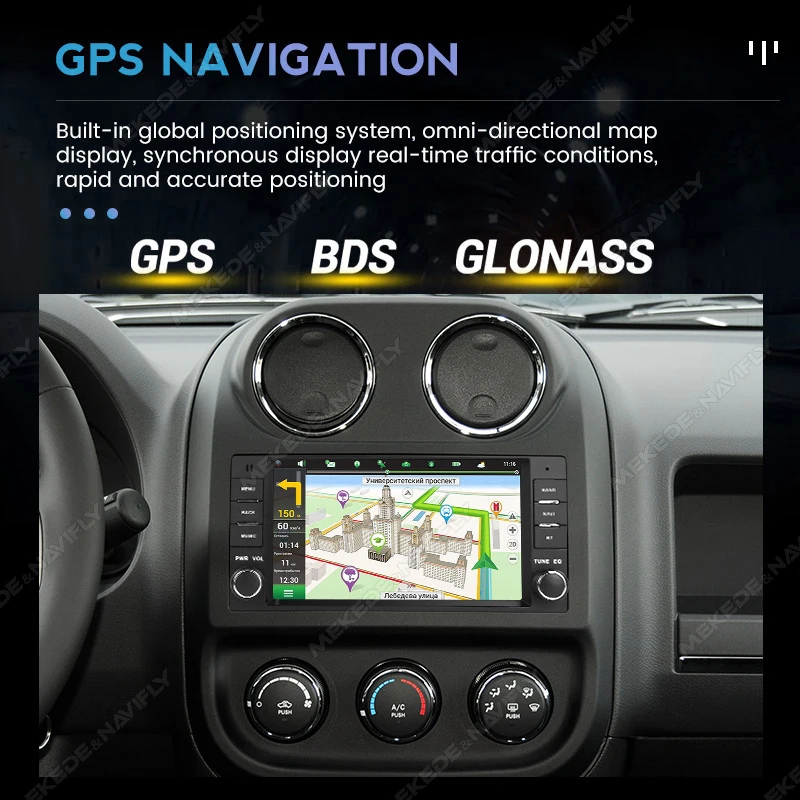 Navifly CarPlay Android Auto Car Radio For Jeep Wrangler Dodge Grand Cherokee Chrysler 300C Patriot Commander Caliber Challenger