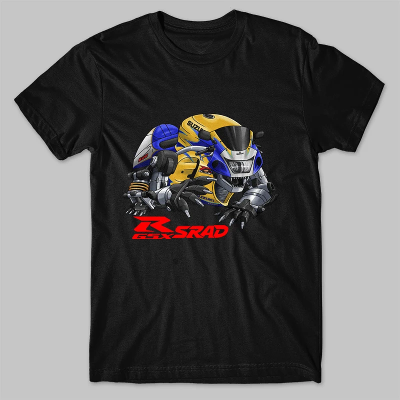 Classic Japanese Motorcycle GSX-R SRAD 600/750 Bear Inspired T-Shirt 100% Cotton O-Neck Short Sleeve Summer Casual Mens T-shirt