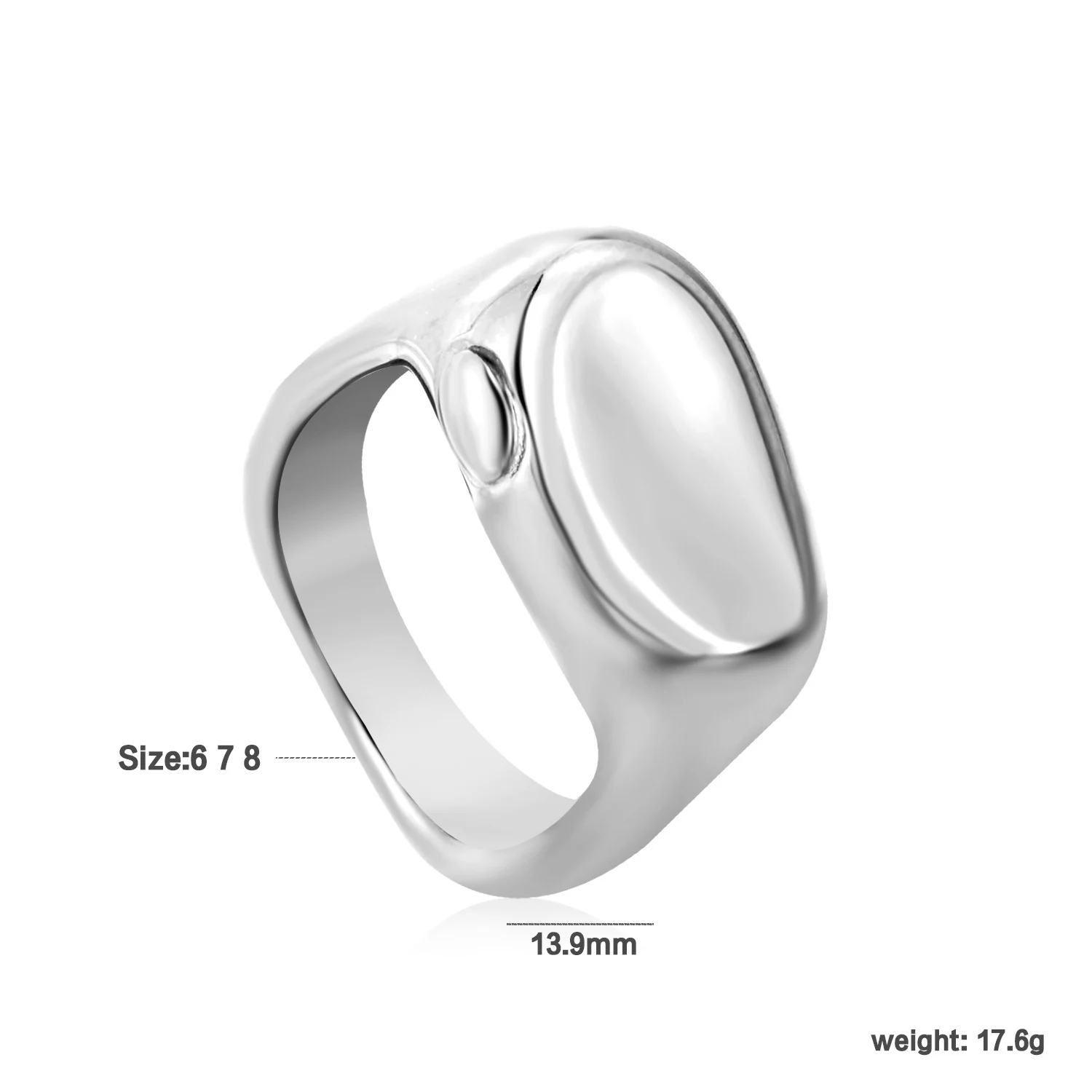 ASONSTEEL Trendy Simple Stainless Steel Rings Personality Glossy Waterproof Anti Allergic Finger Ring  Fashion Jewelry Unisex