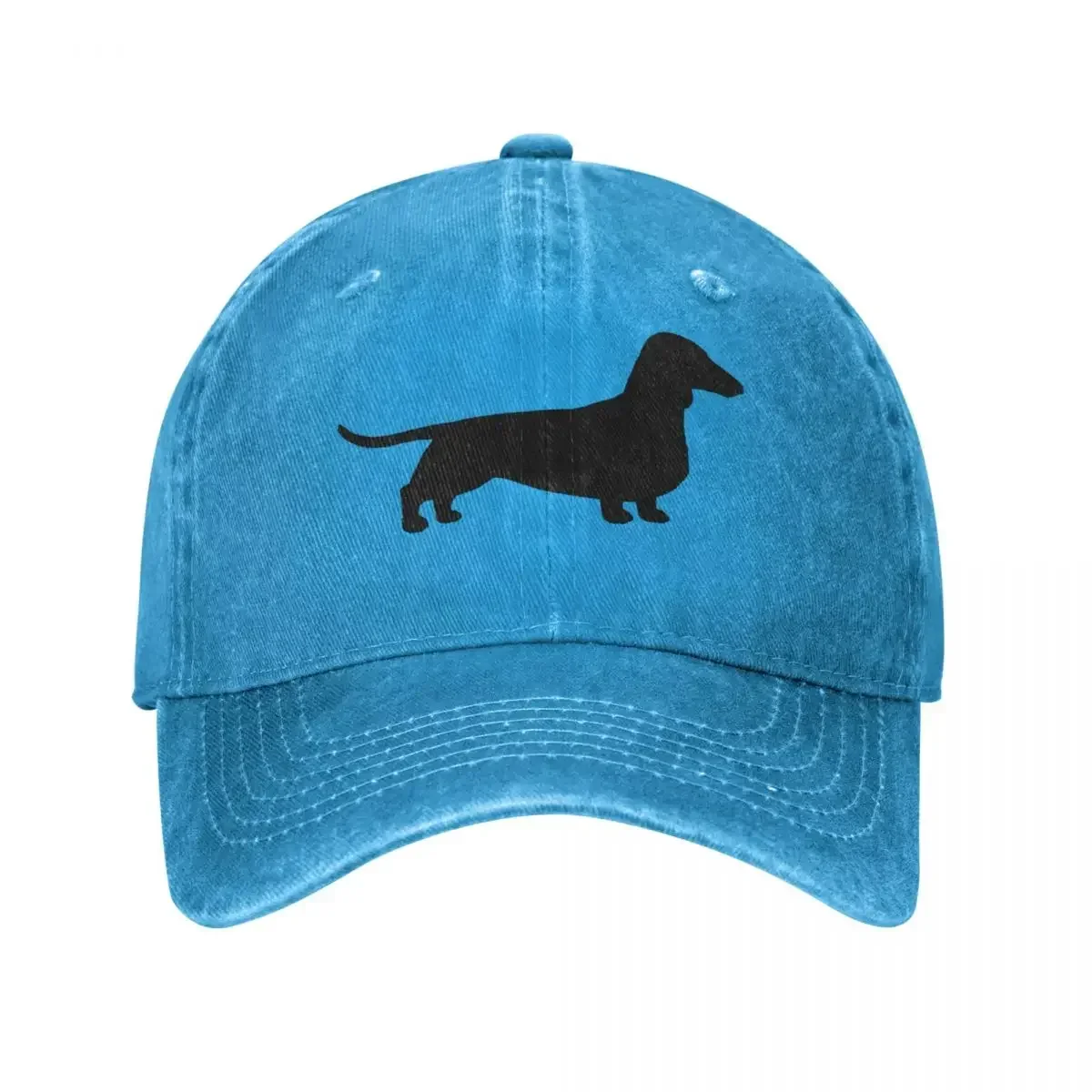 Teckel Weiner Hond Baseball Cap Vintage Distressed Washed Heren Dames Outdoor