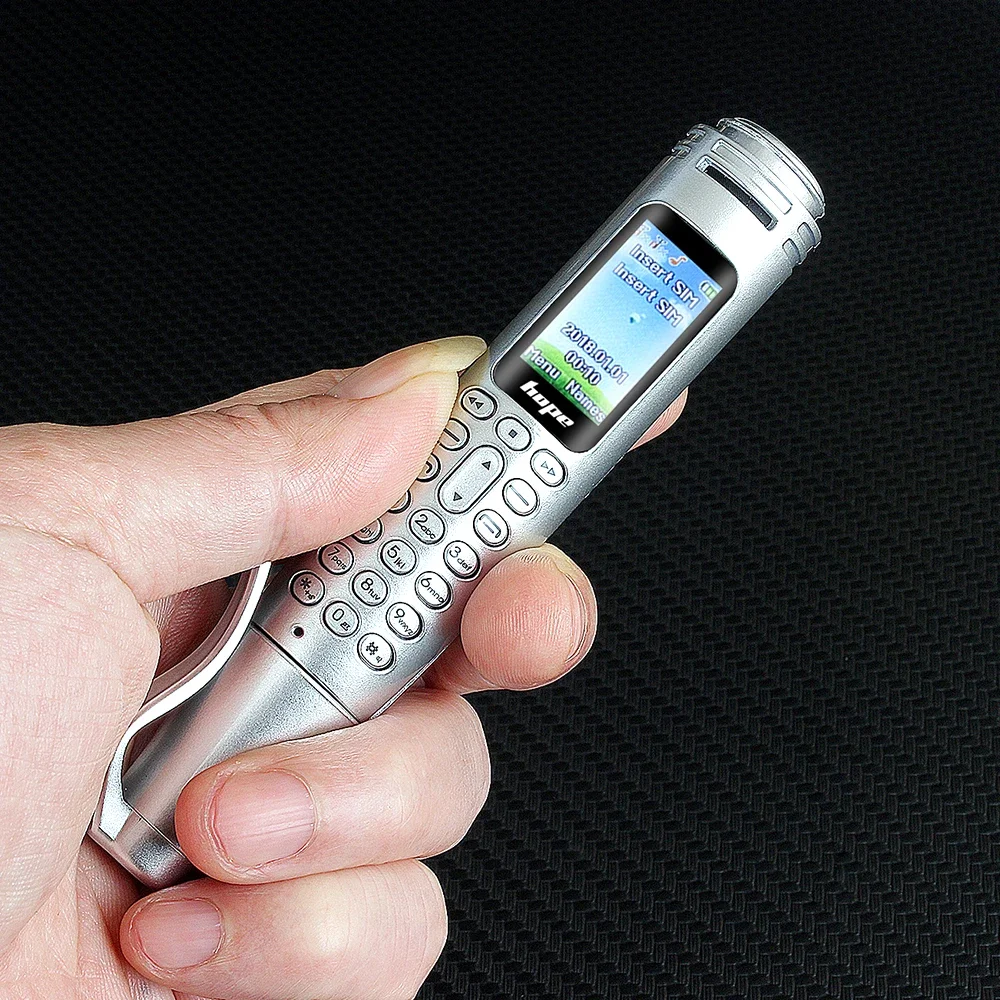 Téléphone mignon et drôle avec fonction de stylo, deux Sim, voix magique, cadran BT, forme spéciale, Mini téléphone Portable, caméra FM, 2G, GSM, Portable, bon marché