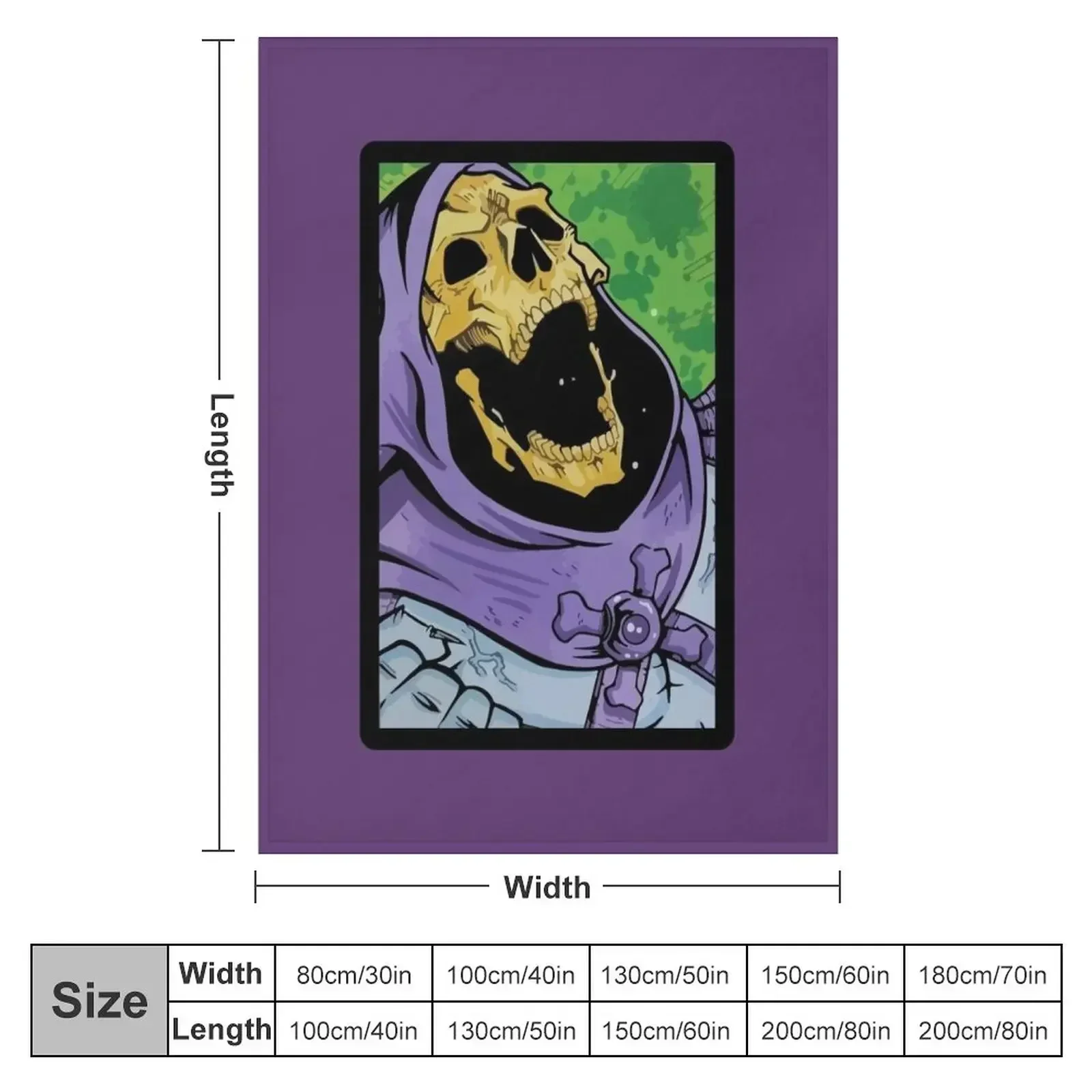 SKELETOR Throw Blanket Soft Plaid Kid'S Blankets