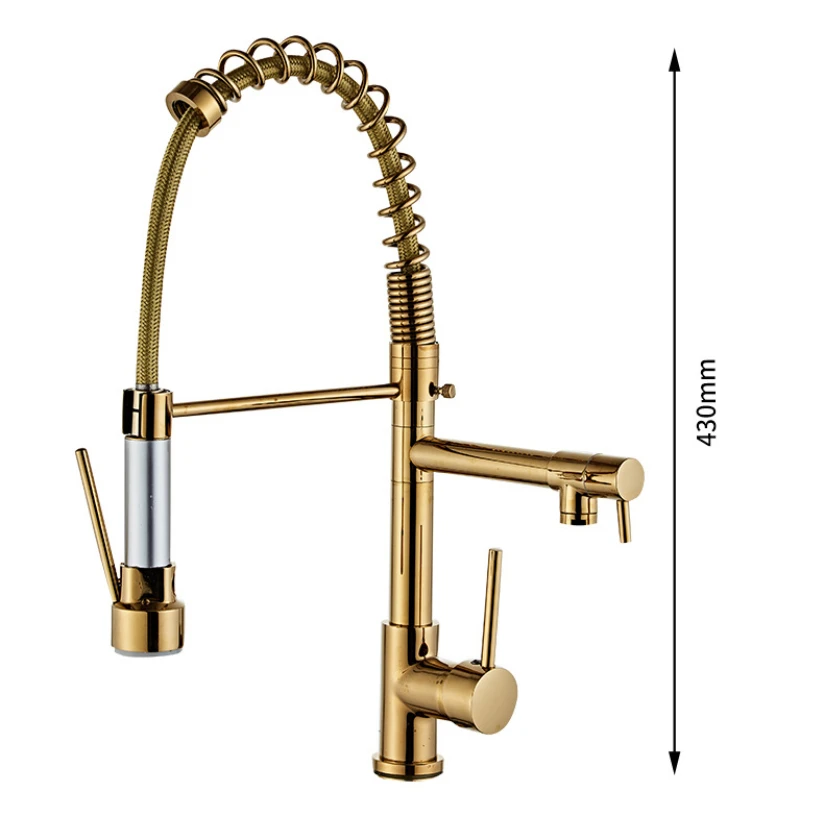 New Products Modern Design 3 Way European Kitchen Faucet Commercial Pull Out Kitchen Water Faucet