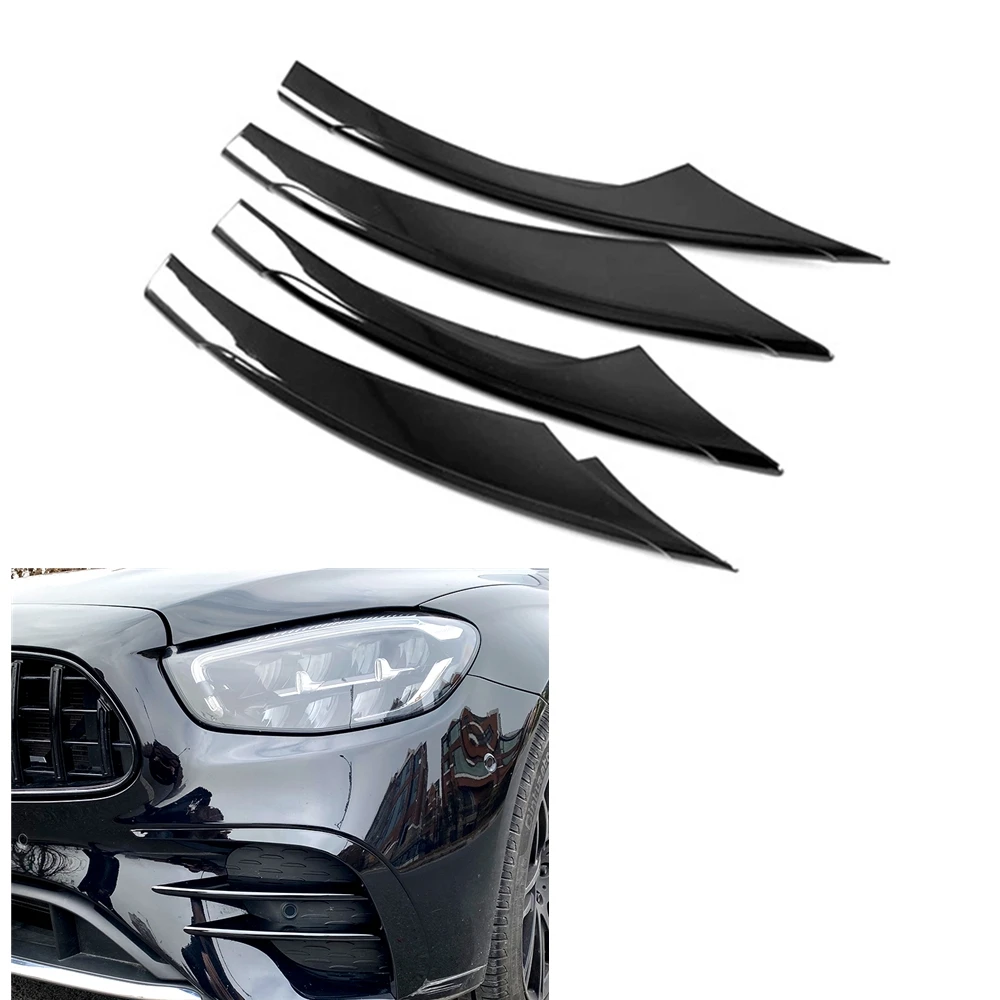 Front Bumper Fog Light Intake Frame Cover Side Air Vent Grill Trim For Mercedes Benz E Class W213 E200 E260 E300 E450 2021-2023