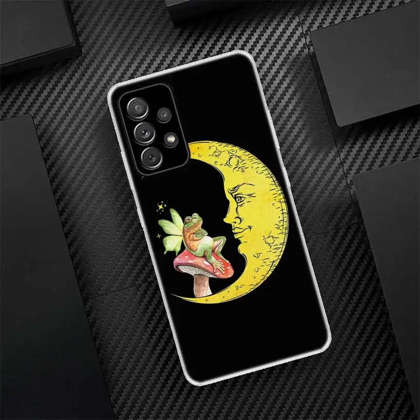 Cottagecore Frog Mushroom Kawaii Silicon Call Phone Case For Samsung Galaxy A51 A50 A71 A70 A41 A40 A31 A30 A21S A20E A10 A6 A7