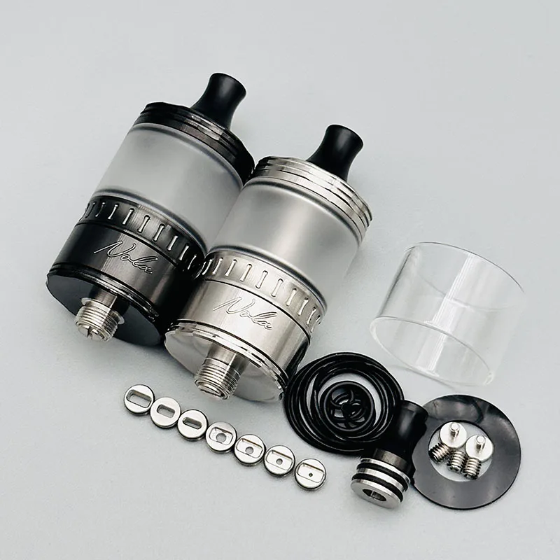 vape NOLA MTL RTA 22 مم 3.2 مل 316ss رذاذ علوي قابل لإعادة البناء بملف واحد مع دبوس هواء 0.8/1.2/1.5/1.8/2.0/2.5/3.0/3.5 مم