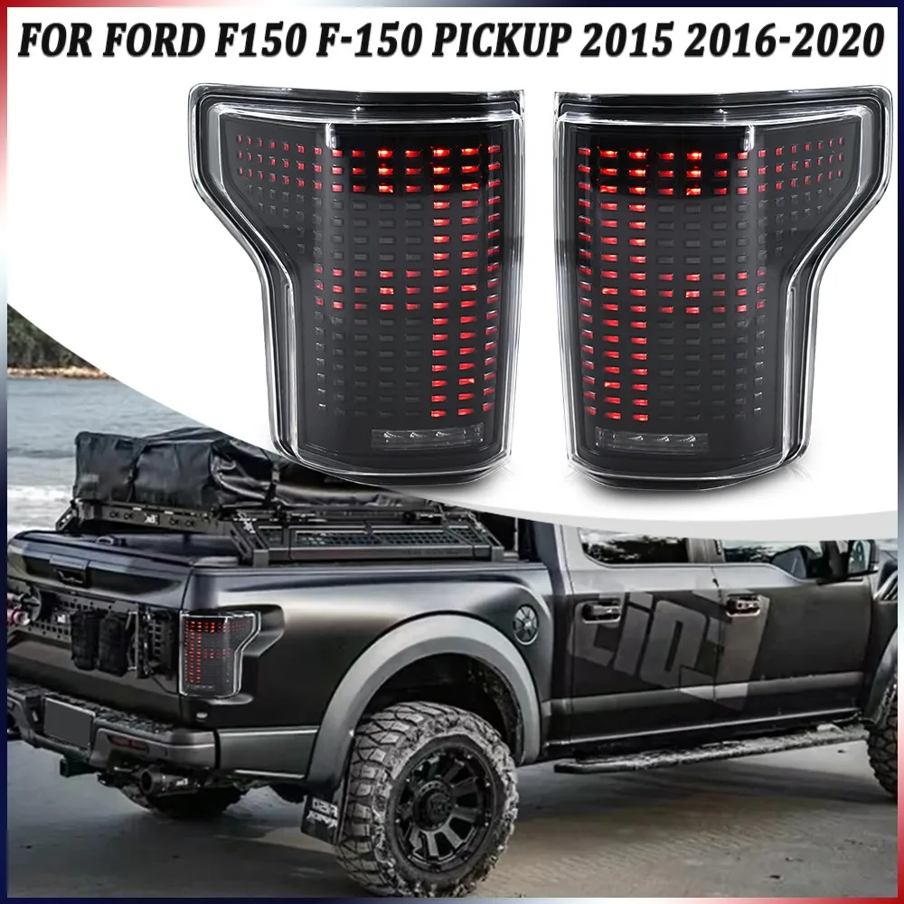 

1 пара светодиодных задних фонарей указателя поворота для Ford F150 F-150 Pickup 2016-2020, задний стоп-сигнал, анимационный узел Plug and Play