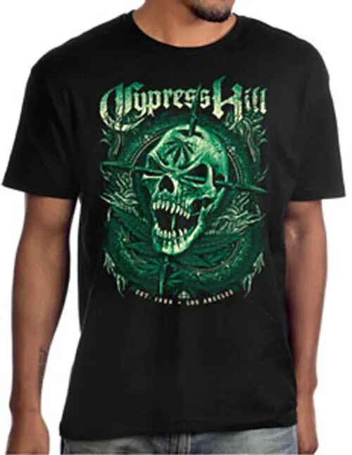 Cypress Hill Est 1988 Green Skull T Shirt