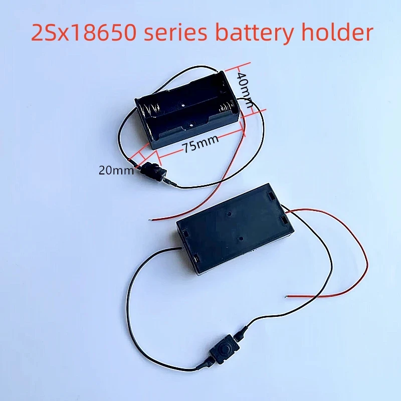 1/2/3/4x18650 Battery Holders Box Series And Parallel  Connection Without Cover With Wire Switch Lithium Battery Compartment