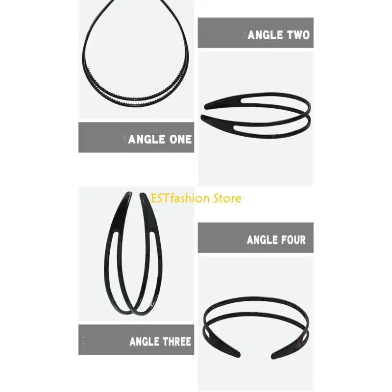 Y5GC 3Pieces Double Breasted Headbands Stylish and Simple Hairhoop for Makeup Sports and Casual Outfit Women Accessories