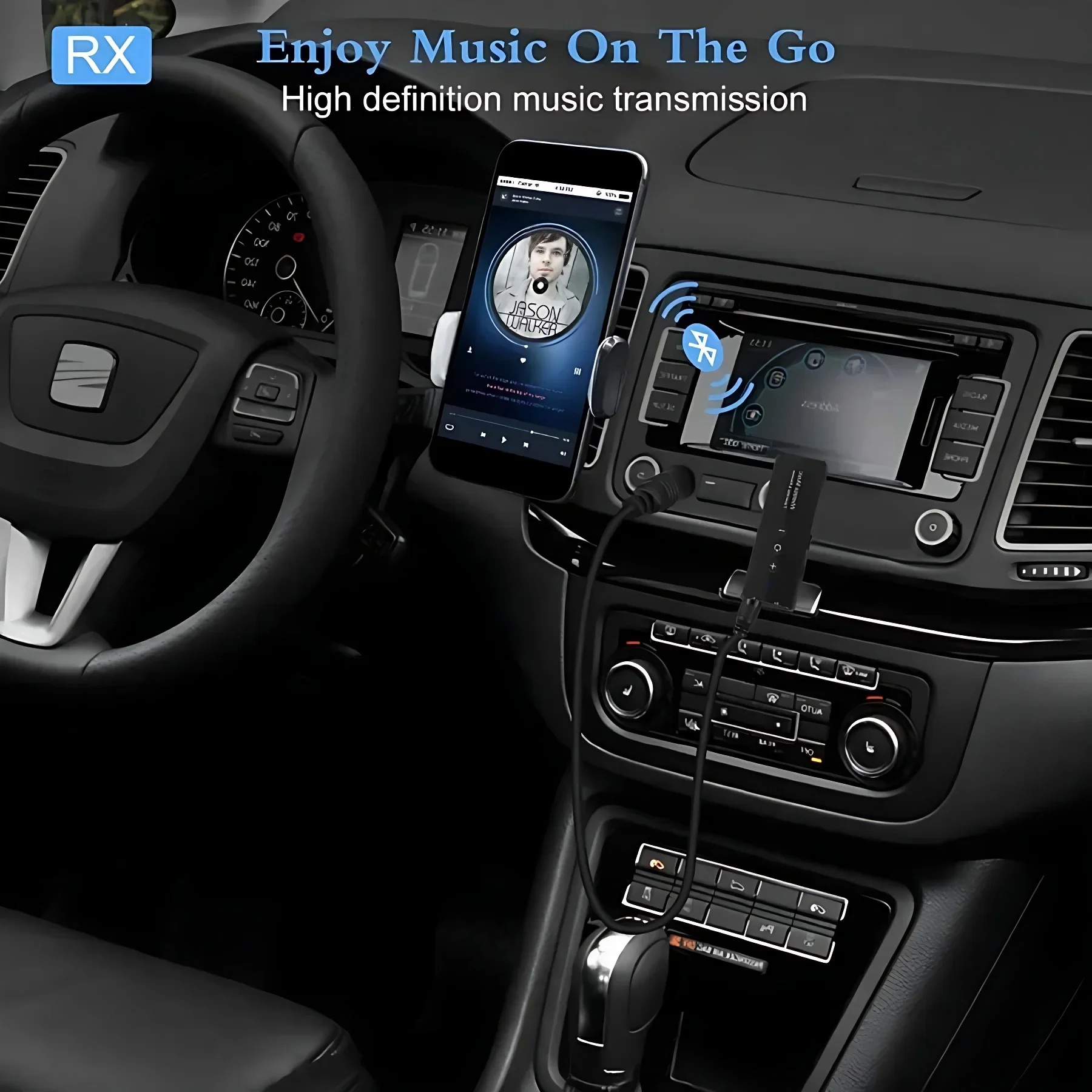 2 in 1 Bluetooth Audio Receiver Transmitter 3.5MM AUX Hi-Fi Stereo Wireless Audio Adapter for TV Computer Car Kit Speaker