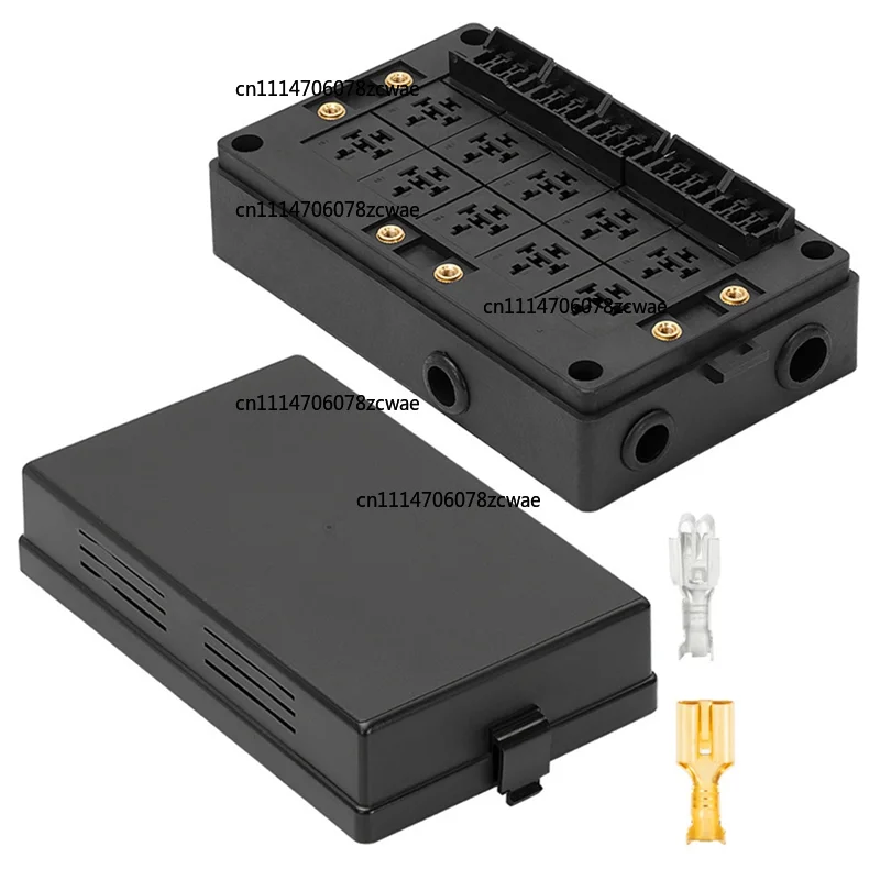 ZOCI-FOR 12V Fuse Relay Box Block for Car, Truck - 10 Slot Style Relay Holder
